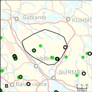 20 kpl Onnistuneet määritykset: 13 kpl, kahdesta eri susiyksilöstä Maastoseuranta Etsintäreittejä: Maastoseurantaa tehty