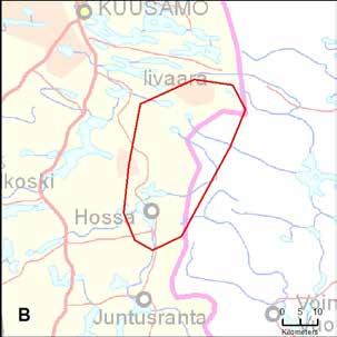 43. Kallioluoma Hossan havaintoalue (Oulu Kainuu) Yksilömääräarvio: havaintoja vuodelta 20
