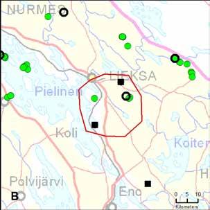 52. Vuonisjärven reviiri (PohjoisKarjala) Yksilömääräarvio: 2 1.8. 31.12. 1.1.2019 7.2.2019 1 Alueen koko 840 km 2 DNA näytteet GPSaineisto Kerätyt näytteet: 6 kpl Onnistuneet määritykset: 5 kpl, neljästä susiyksilöstä (ja yksi koira) 2 kpl, 8.