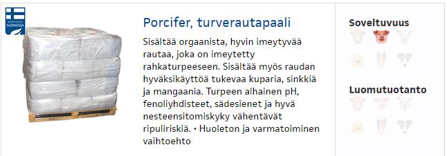 Porsaiden rauta Turverautapaali Porcifer muuttuu alkukesästä 2019