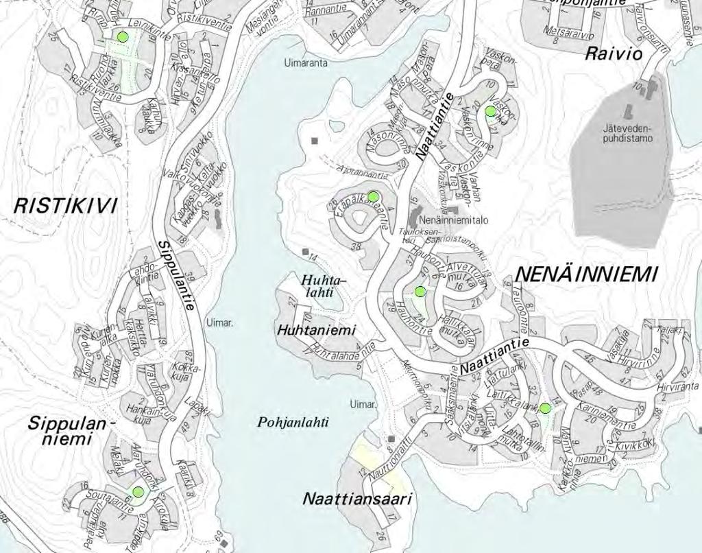 Ristikivi-Nenäinniemi Ristikivenpuisto Vaskonmutka, Eräpälkäne (asukasyhdistyksen hoidossa) ja Hauhonpuisto Lähialueen tuleva