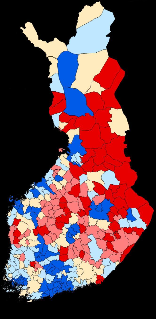 Lapista Rovaniemi ja Kittilä TOISEKSI PARHAAN VIIDENNEKSEN KUNNAT: pääosin sijaitsevat Etelä- ja Lounais-Suomessa sekä länsirannikolla Turun seudulta Oulun seudulle ulottuvalle vyöhykkeellä.