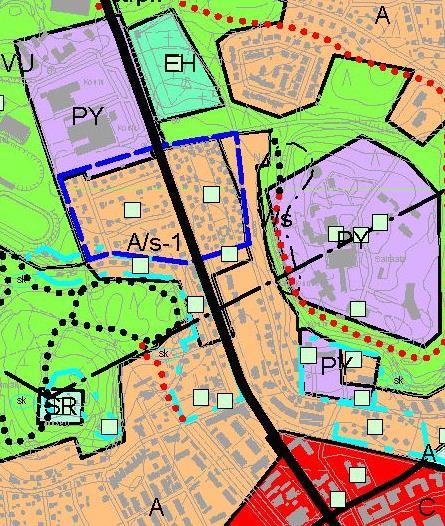 Mäenpääntien varressa aikaisemmin olleiden asuinrakennusten sijaintipaikat ovat vielä näkyvissä maastossa. Alue rajoittuu lännestä Itä-Naukion valtakunnallisesti merkittävään asuntoalueeseen.