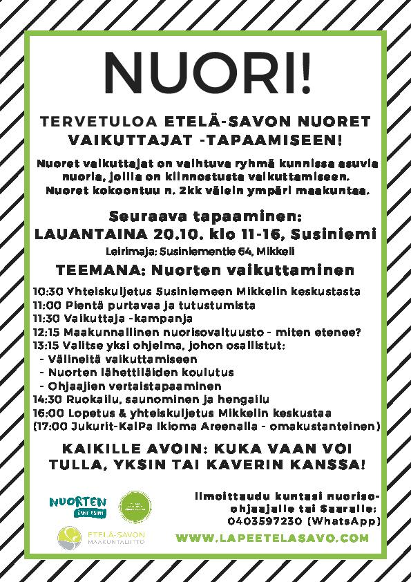 Syksy 2018 Siirtyminen LAPEhankkeesta maakuntaan Maakunnallinen työntekijä 1.11.