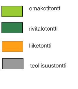 yhteensä 45 kpl, rivitalo-tontteja 4 kpl,