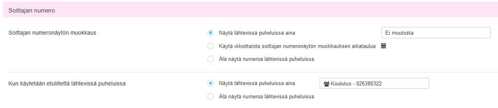 tilatietokohtaisesti, että käyttäjä on varattu, kun hän on puhelussa missä tahansa päätelaitteessa.