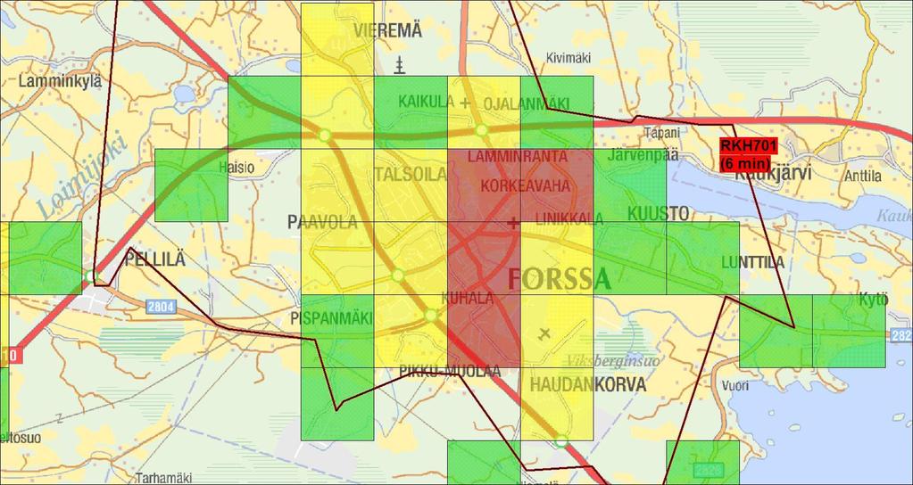 Palvelutasopäätöksen perusteluosa FORSSA Asukasluku (31.12.2012) Rak. kerrosala k-m 2 (ei sis. mökit, maatalous) Pinta-ala km 2 17 727 Ennakoitu väestökehitys v.