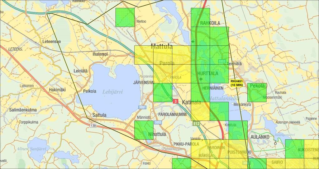 Palvelutasopäätöksen perusteluosa HATTULA Asukasluku (31.12.2012) Rak. kerrosala k-m 2 (ei sis. mökit, maatalous) Pinta-ala km 2 9 720 Ennakoitu väestökehitys v.