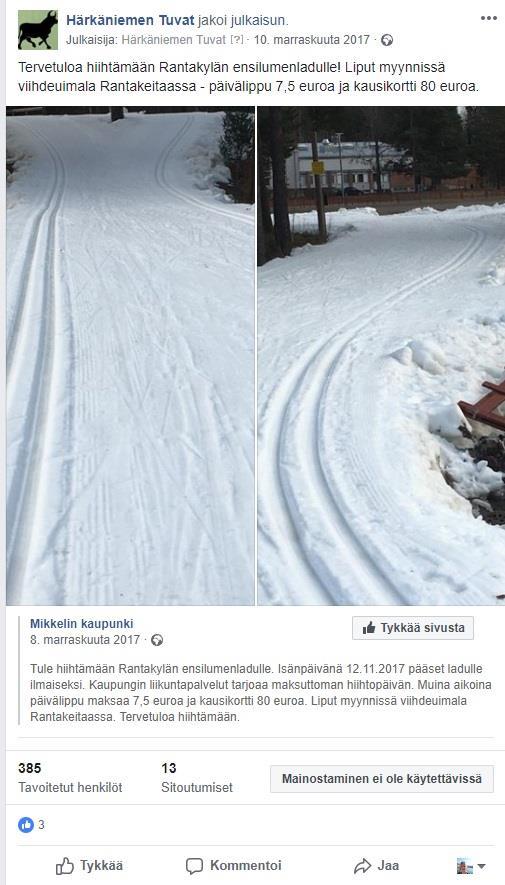 Esimerkkejä Härkäniemen tupien