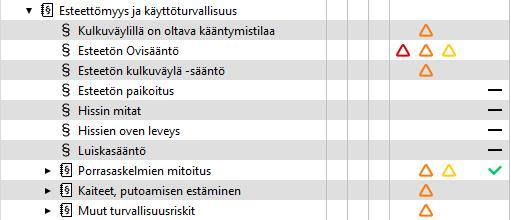 talteenottoja, joiden avulla voidaan nopeasti visualisoida mm.