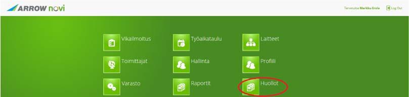 22 aloittaa reitin syöttämisen järjestelmään.