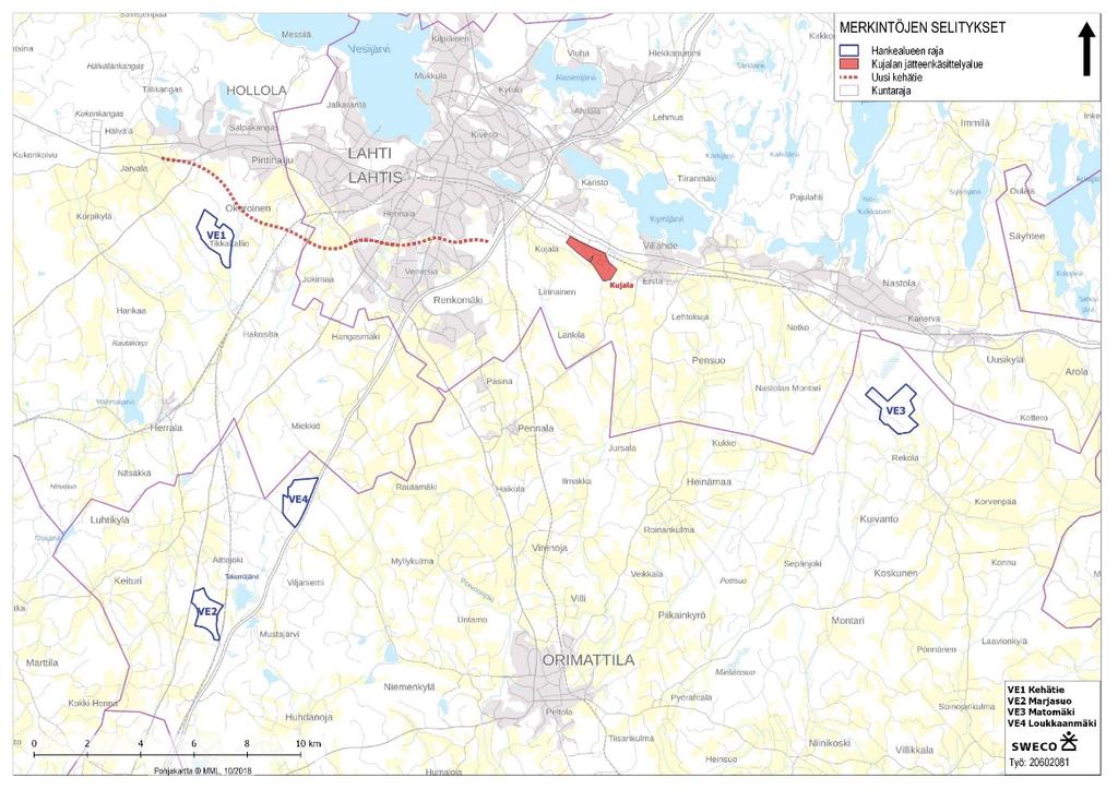 2/30 Alueella tullaan vastaanottamaan ja käsittelemään vuodessa maksimissaan noin 740 000 tonnia jätteitä, joista noin 500 000 tonnia on pilaantumattomia maa- ja kiviaineksia, 200 000 tonnia