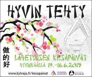 Hyvinkään seurakunnan KESÄESITE 2019 HYVINKÄÄN SEURAKUNTA JA LÄHETYSYHDISTYS KYLVÄJÄ: LÄHETYKSEN KESÄPÄIVÄT