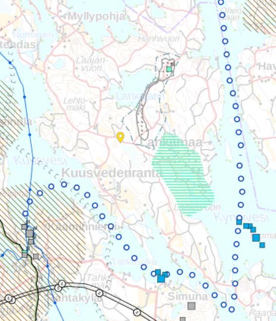 Kuva 3. Ote Keski-Suomen tarkistetusta maakuntakaavasta alueella.