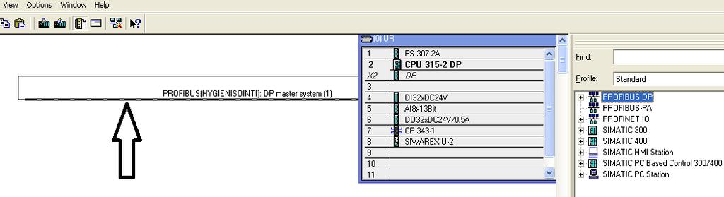 Kuva hardwaresta Työssä käytettiin hajautus-i/o:n väyläratkaisuna Profibus DP -standardia, koska logiikassa oli valmiiksi asennettu Profibus-kortti.