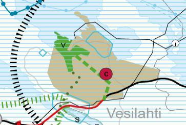 Pappilantien varteen on osoitettu virkistysalueita (VL) Kaavamuutosalue rajautuu pohjoisessa pientalovaltaisiin asuntoalueisiin (AP) ja etelästä Rautialantiehen.