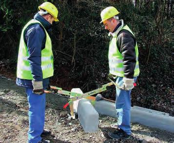BVZ-kivisakset Helposti säädettävät kivisakset kahdelle henkilölle erilaisten kivielementtien ergonomiseen nostoon. Saksien sisäkorkeus 210 mm ja tartunta-alue 0-550 mm.