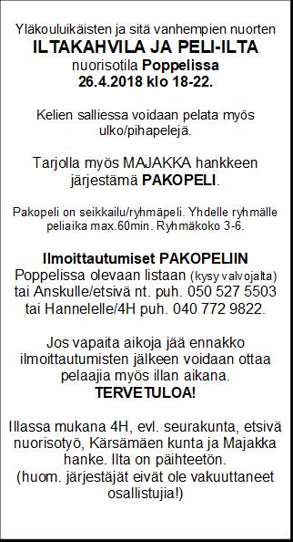 JOKILAAKSOJEN NUORTEN TUKI RY JOKIHELMEN OPISTO Alle 30-vuotias nuori/nuori aikuinen, haluaisitko apua tai infoa koulutus-, työllistymis-, asumis- tai muissa asioissa?