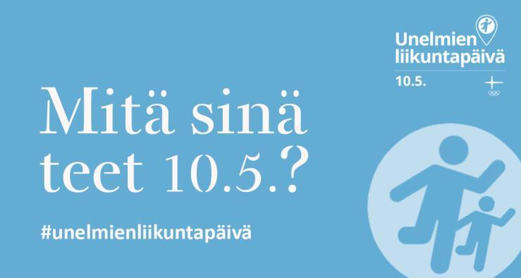 karttapalveluun Kerro tapahtumasta verkostoillesi ja sosiaalisessa mediassa Nauti koko Suomen yhteisestä liikkumisen juhlapäivästä 10.5.