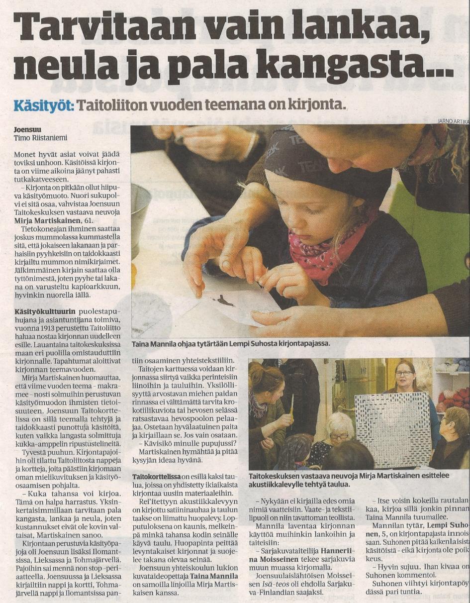 Liite 3 lehtiartikkeleita ja