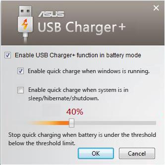 USB-laturi+ USB-laturi+:lla voi ladata USB-laitteita, jotka ovat yhteensopivia Akun lataus -version 1.1 (BC 1.1) määritysten kanssa olipa kannettava tietokone päällä tai ei.
