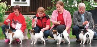 Kasvattajaluokka BIS 2-Kasv, ROP-Kasv. 1/ kp Pietarinjängän Kennel Om. Raija ja Sodankylä 2/kp Sinceres Kennel, Om. Anita Laine, Paltamo Erikoisnäyttely 13.8.