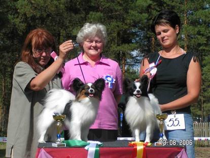 Jonna Löytynoj PU 3 Val Eri/2 Sinceres Gold Digger, Om. Anita Laine PU 4 Varasert, Jun Eri/2 Sweet Little Butterfly Amade Kotiranta & Henna Lipo, Hamina VSP-Vet, Vet Eri/1 Silenzio s Sunny Boy, Om.