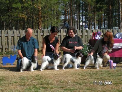 An Paltamo BIS 1-Vet, Rop-Vet, PN 2, Vet Eri/1 Sinceres Pepite Laine, Paltamo PN3, Sert, Jun Eri/1 Tinytails Baby Barbados, Om. T & Kasv, Lempäälä PN4 Val Eri/2 Anmar Dooris, Om.
