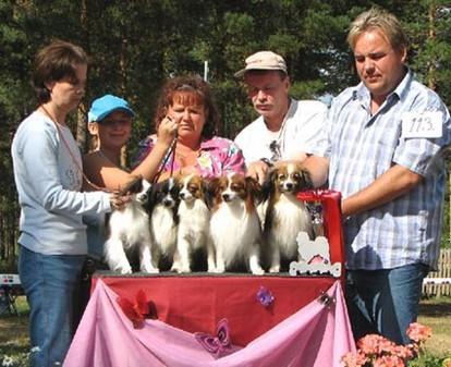 Jälkeläisluokka BIS 1-Jälk. Jälk 1/kp Sorsery Barclay, Om. Pirjo Häm Lempäälä Jälk 2/kp Connection Money Talks, Om. Hilkka Kinnu Erikoisnäyttely Ristiina 14.8.