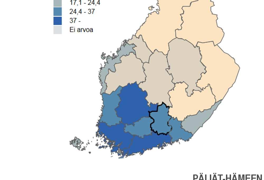 Hollola Kärkölä 17,7 36,53 Lahti Orimattila