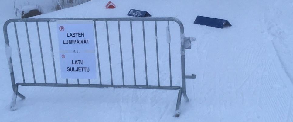 Kaupin latureitit ja hiihtokilpailut Vesitorni Latuyhteys katkeaa X X KILAILUALUE Niihama ysäköintitila loppuu Latu suljettu 31.1.2019 klo 8.