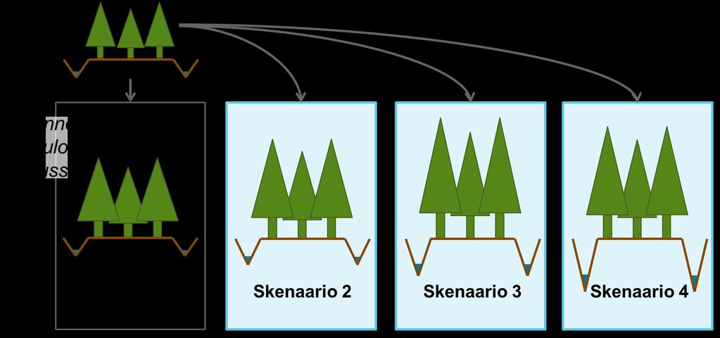 Suosimulaattori SUSI vesiensuojelussa Tehdään kunnostusojituksia vain siellä, missä puustolle saadaan ojituksella riittävän suuri