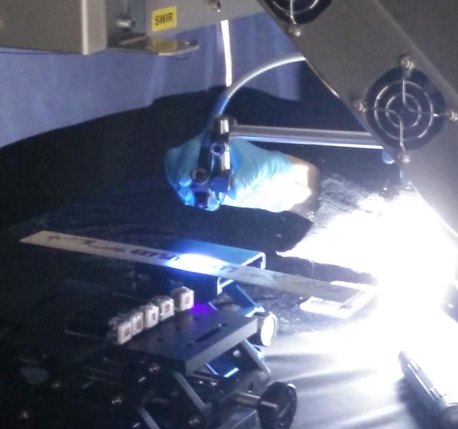 FIG. 2.7. Experimental setup used for obtaining spectral data cube containing spatial and spectral information from the black liquor/soap samples collected from a Finnish pulp mill.