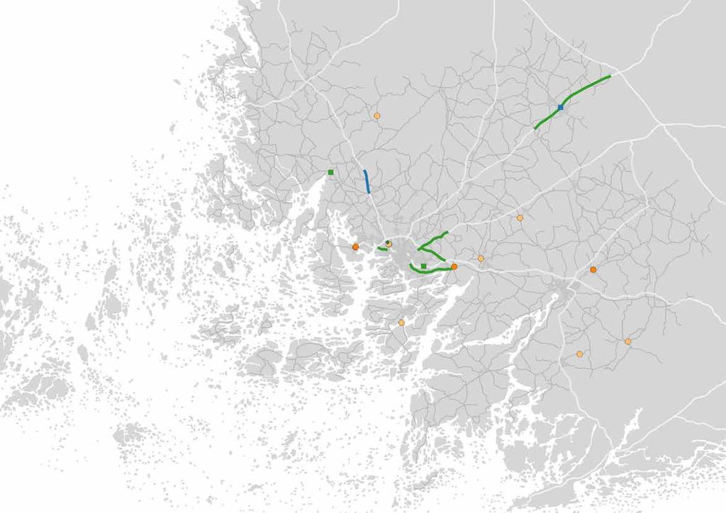 Varsinais-Suomen investointi- ja sillankorjausohjelma 2018-2022 on esitetty viereisellä kartalla. Hankkeista lisätietoa Väylän verkkosivuilla.