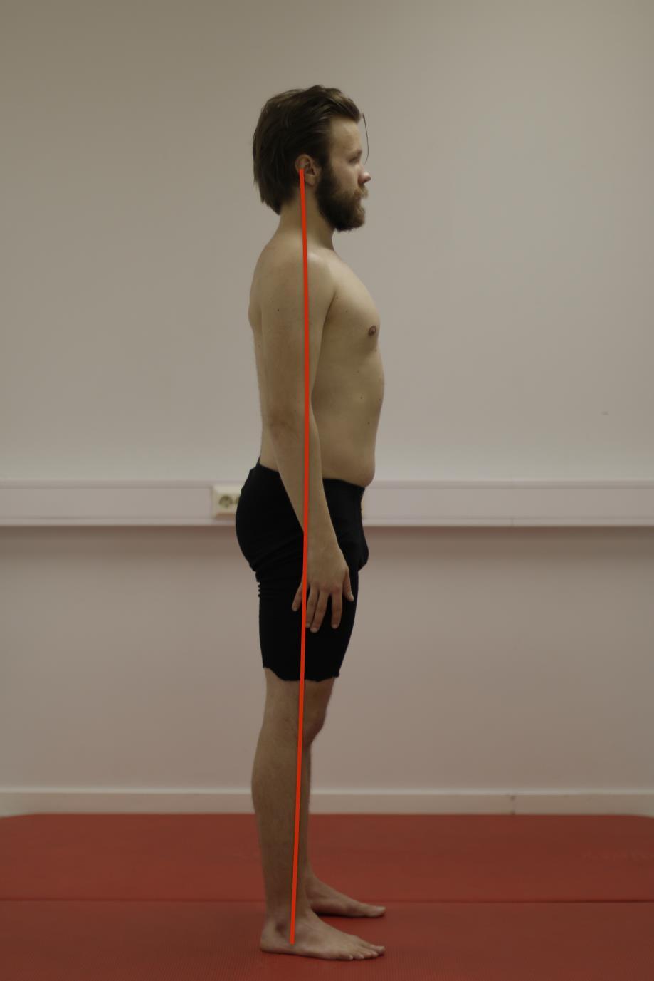 KUVA 2. Optimaalinen seisoma-asento Lantiokorin asentoon vaikuttaa myös kehon alaraajalinjaus.