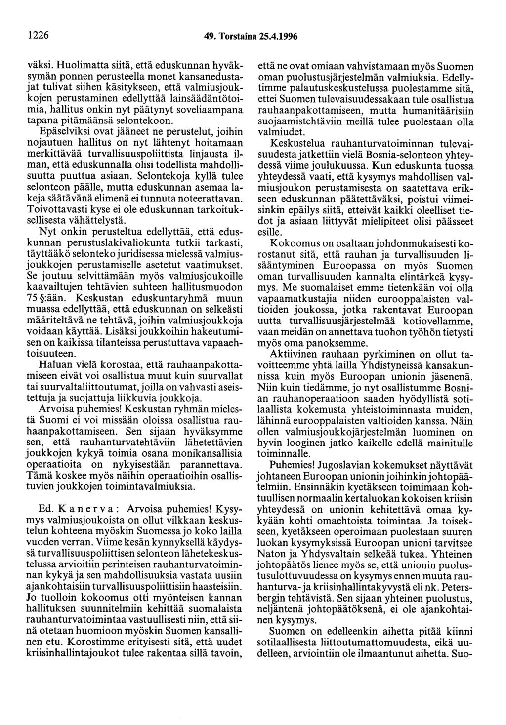 1226 49. Torstaina 25.4.1996 väksi.