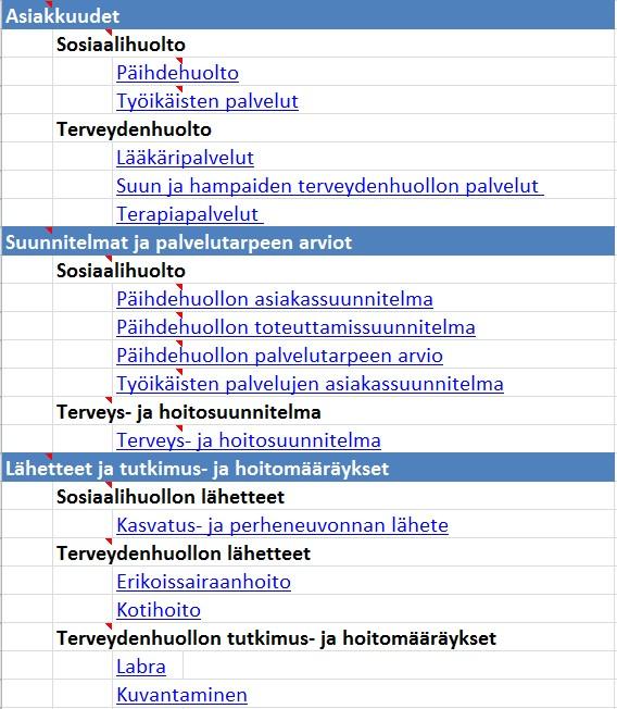 Esimerkki: Asiakkuuden tilannekuva -kooste Käyttöoikeuksien mukaisesti koosteesta olisi mahdollista porautua yksityiskohtaisempiin tietoihin ja