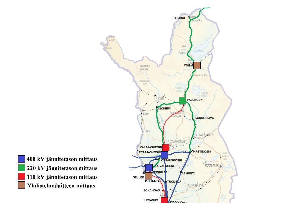 Sähkön laadun seuranta Tänä päivänä Fingrid mittaa sähkön laatua pääosin vuosina 2003-07 hankituilla mittalaitteilla, joita on 13 kpl.