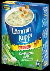 Monipuolisen sarjan keitot sopivat kevyeksi lounaaksi, iltapalaksi,