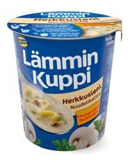 LÄMMIN KUPPI Herkkusieni- Nuudelikeitto 37,5 g Liha-Nuudelikeitto 28 g