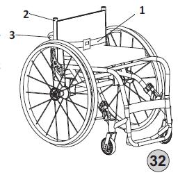 Tarkasta kaikki pyörätuolin irrotettavat osat. Jos ruuvit ovat liian löysällä, kiristä ne.