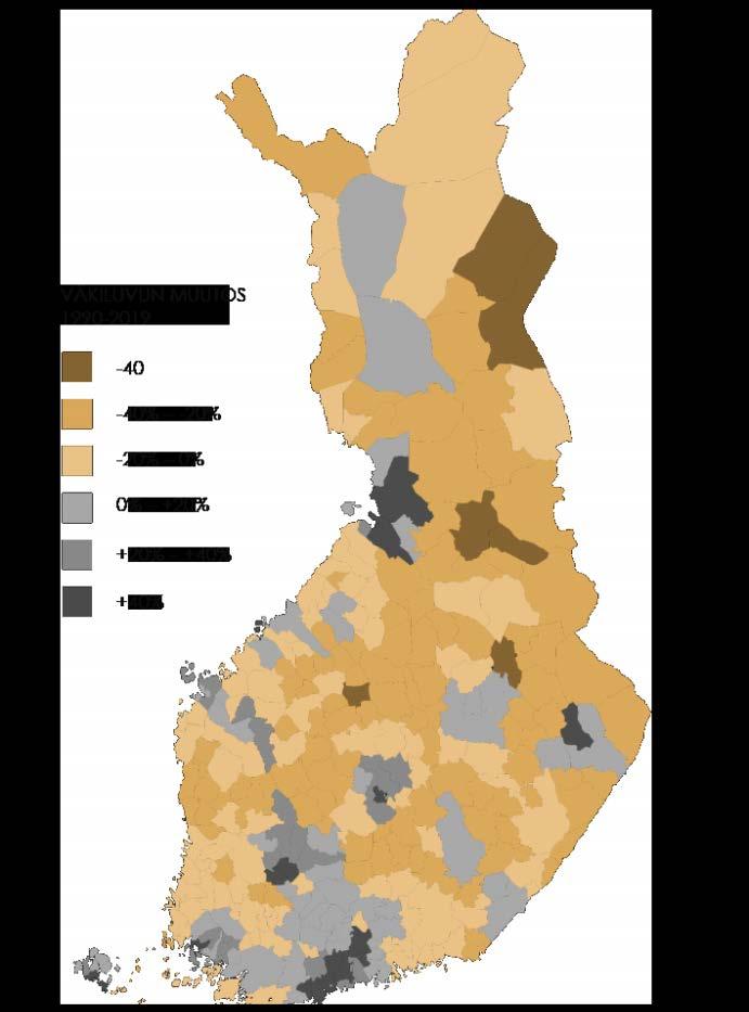 Nykyinen globaali kehitys on merkitta va na osasyyna nykyisten kirkonkylien tilanteeseen: muuttorakenteen suuntautuessa