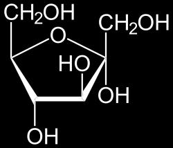 fruktoosimolekyyleinä, kahdesta sokerimolekyylistä muodostuvina disakkarideina (kuten