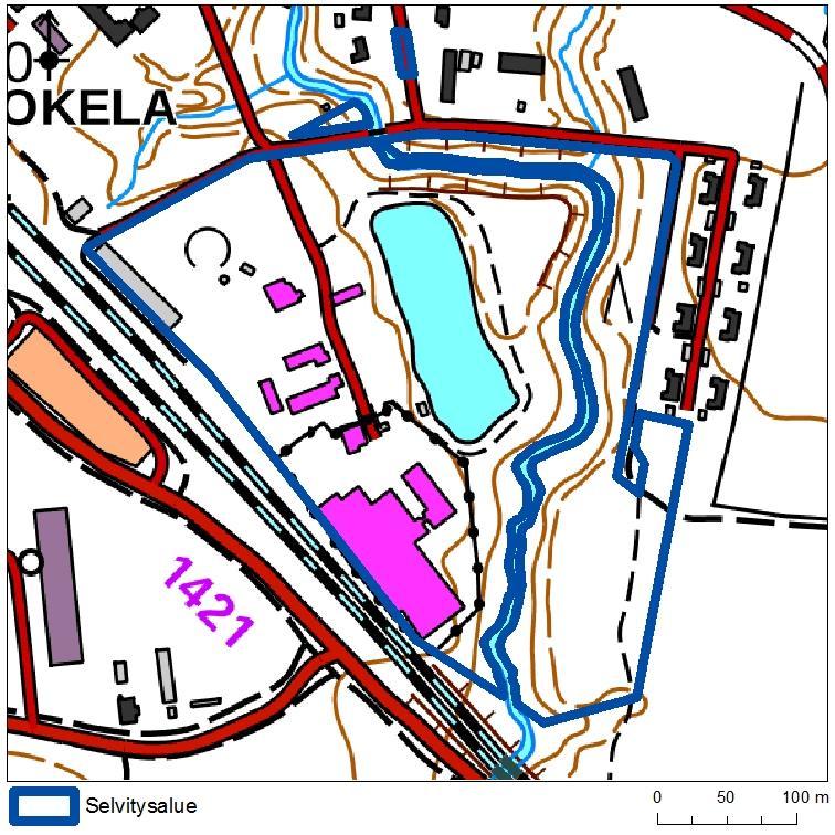 Selvitysalue sijaitsee Tuusulan Jokelan taajaman itäosassa, Helsinki-Riihimäkijunaradan varressa radan itäpuolella.