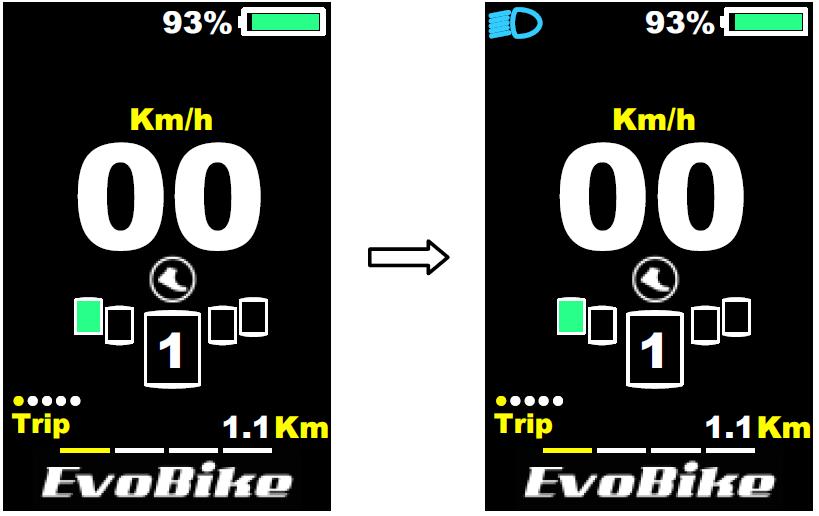 Painamalla nopeasti M nappia, voit vaihtaa näytöllä näkyviä matkatietueita. Valitse joko Trip -> ODO -> Time -> Power. 1.