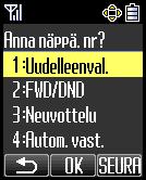 [Esimerkki] (KX-TPA60/KX-TPA65) <Linjan tila> *1 <Valmiustilassa> <Toimintonäppäimet> *3 LINE FUNC *2 /MENU <Luurin