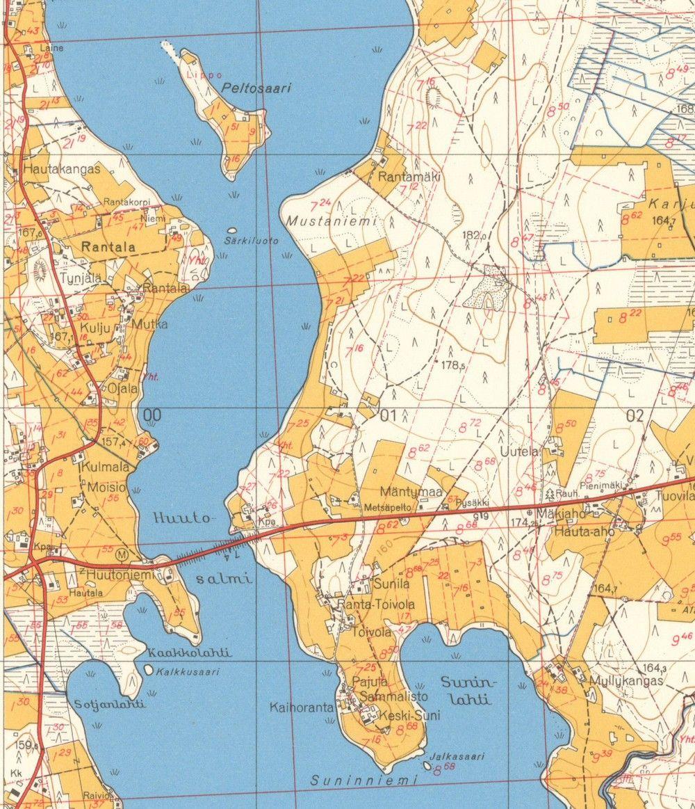 10 Ote vuoden 1964 peruskartasta. Kartta Maanmittauslaitos http://vanhatpainetutkartat.maanmittauslaitos.fi/ 5.