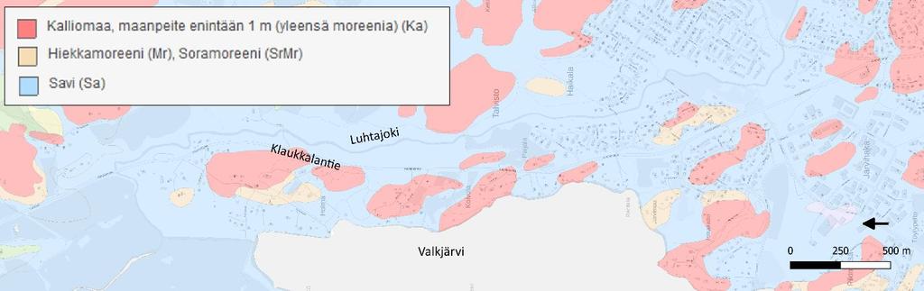 4/8 Kuva 5. Selvitysalueen maaperä (GTK). 2.