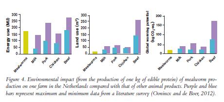 Energia ja ympäristövaikutukset Vähemmän viljelysmaata ja CO 2 (Oonincx ja de Boer, 2012). Rehu ja lämmitys jopa 95 % ilmastovaikutuksesta (Joensuu & Silvenius 2017).