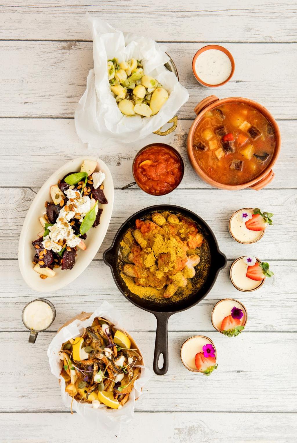 Farmille tulee useita ravintoloita, muun muassa isojen volyymien lounasravintola, kahvila, grillipiste, sushiravintola ja pop-up-ravintola.